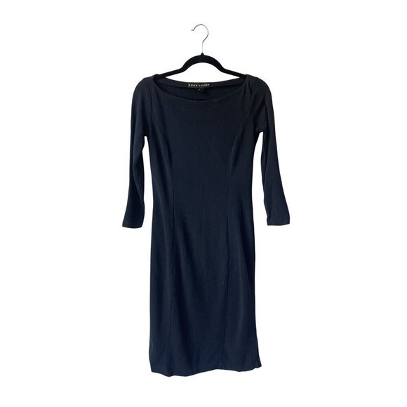 Ralph Lauren Black Label Sheath Dress Size 6  MInimalist Capsule Wardrobe Wool - Picture 1 of 8